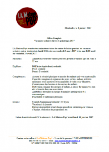 affiche recrutement février 2017