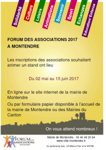 Forum des associations: les inscriptions sont ouvertes!