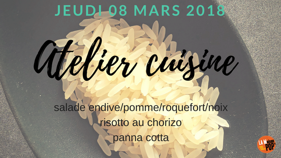 Atelier cuisine 8 mars 2018