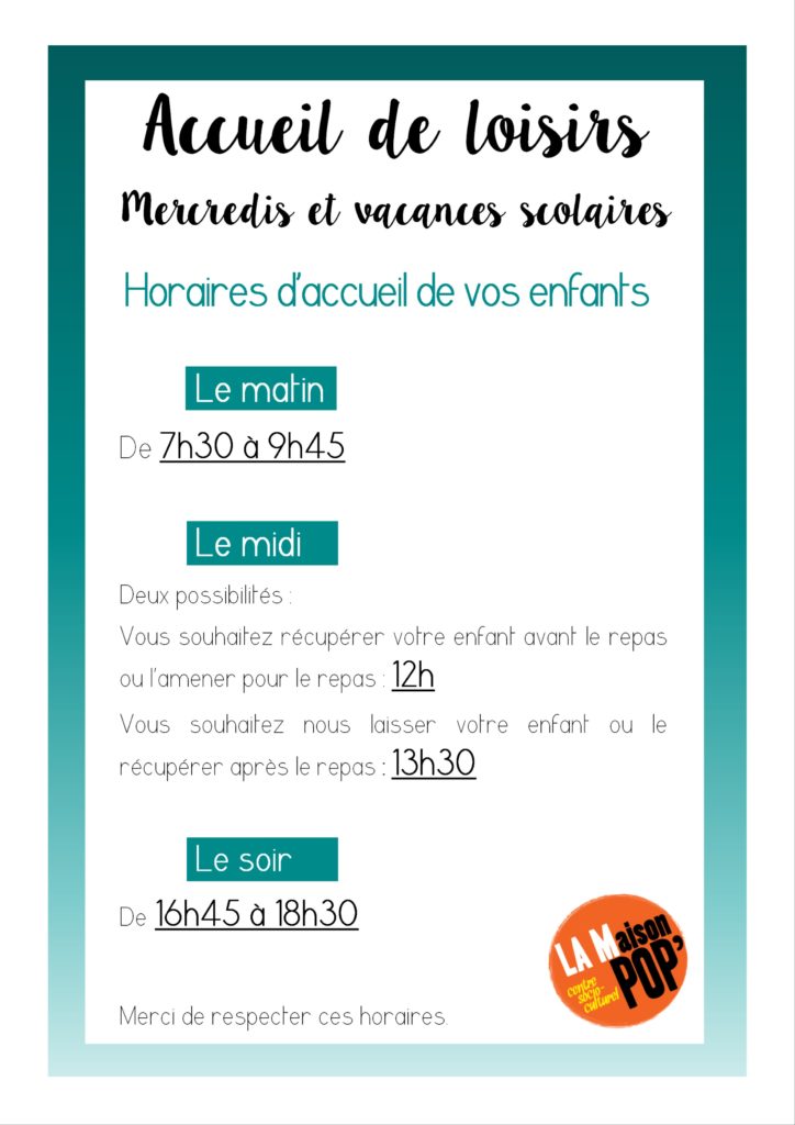 horaires accueil 